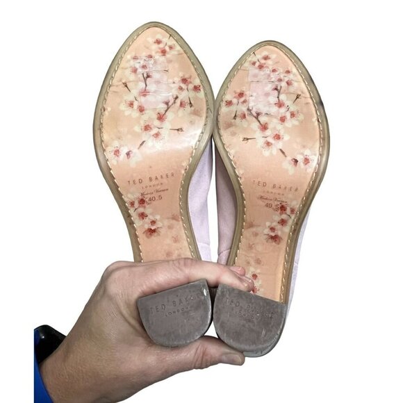 Ted Baker Lorca Pink Suede Ankle Boots Size 40.5 / US 9.5 Rose Gold Detail - Picture 13 of 15